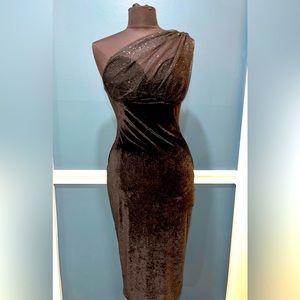 SHEIN black velvet dress